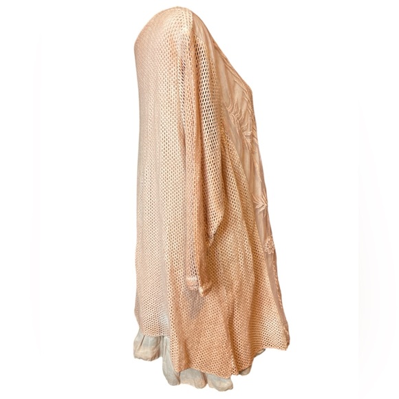 Indigo Thread Co. Elegant Pink Lace Tunic Dress - Picture 3 of 10